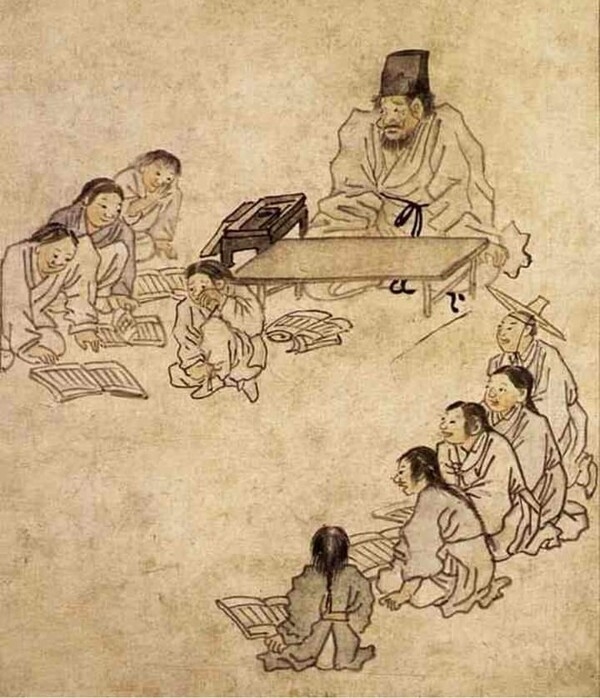▲ 김홍도의 풍속화 서당(편집인 주).
